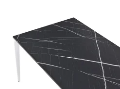 Tavolo da pranzo da giardino SOVARETO 180 cm 90 cm Effetto marmo Marmo nero