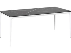 Tavolo da pranzo da giardino SOVARETO 180 cm 90 cm Effetto marmo Marmo nero