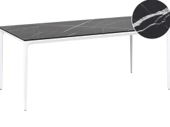 Tavolo da pranzo da giardino SOVARETO 180 cm 90 cm Effetto marmo Marmo nero
