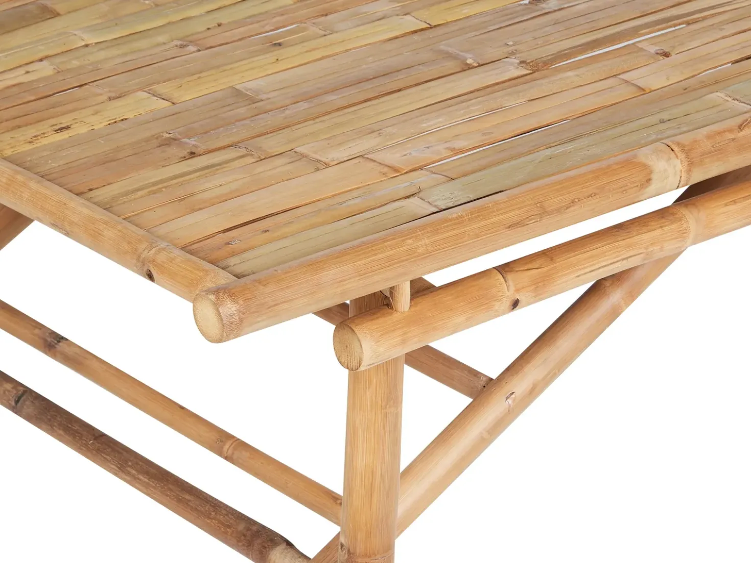 Tavolo da pranzo da giardino TINDARI 180 cm 90 cm Bambù Marrone chiaro