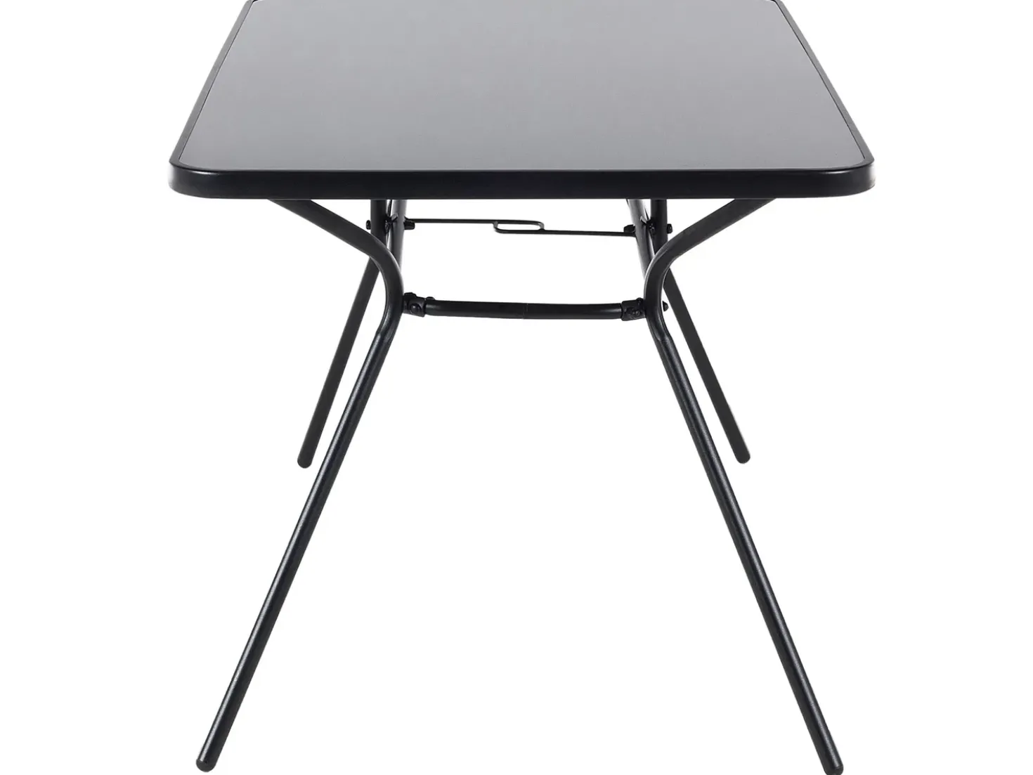 Tavolo da pranzo da giardino LIVO 140 cm 80 cm Vetro Nero
