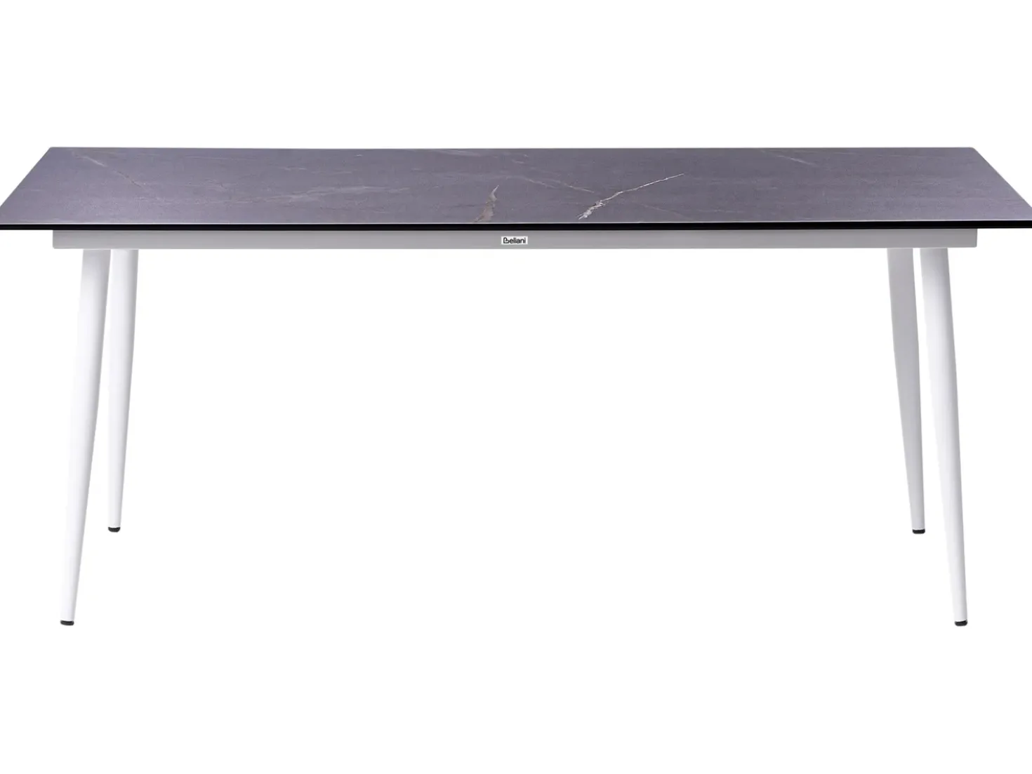 Tavolo da pranzo da giardino TOLENTINO 180 cm 90 cm Effetto marmo Marmo Grigio