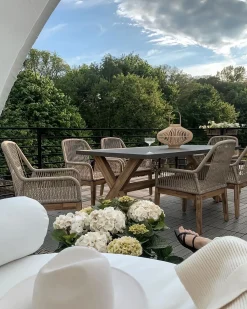 Tavolo da pranzo da giardino OLBIA 200 cm 100 cm Cemento Grigio