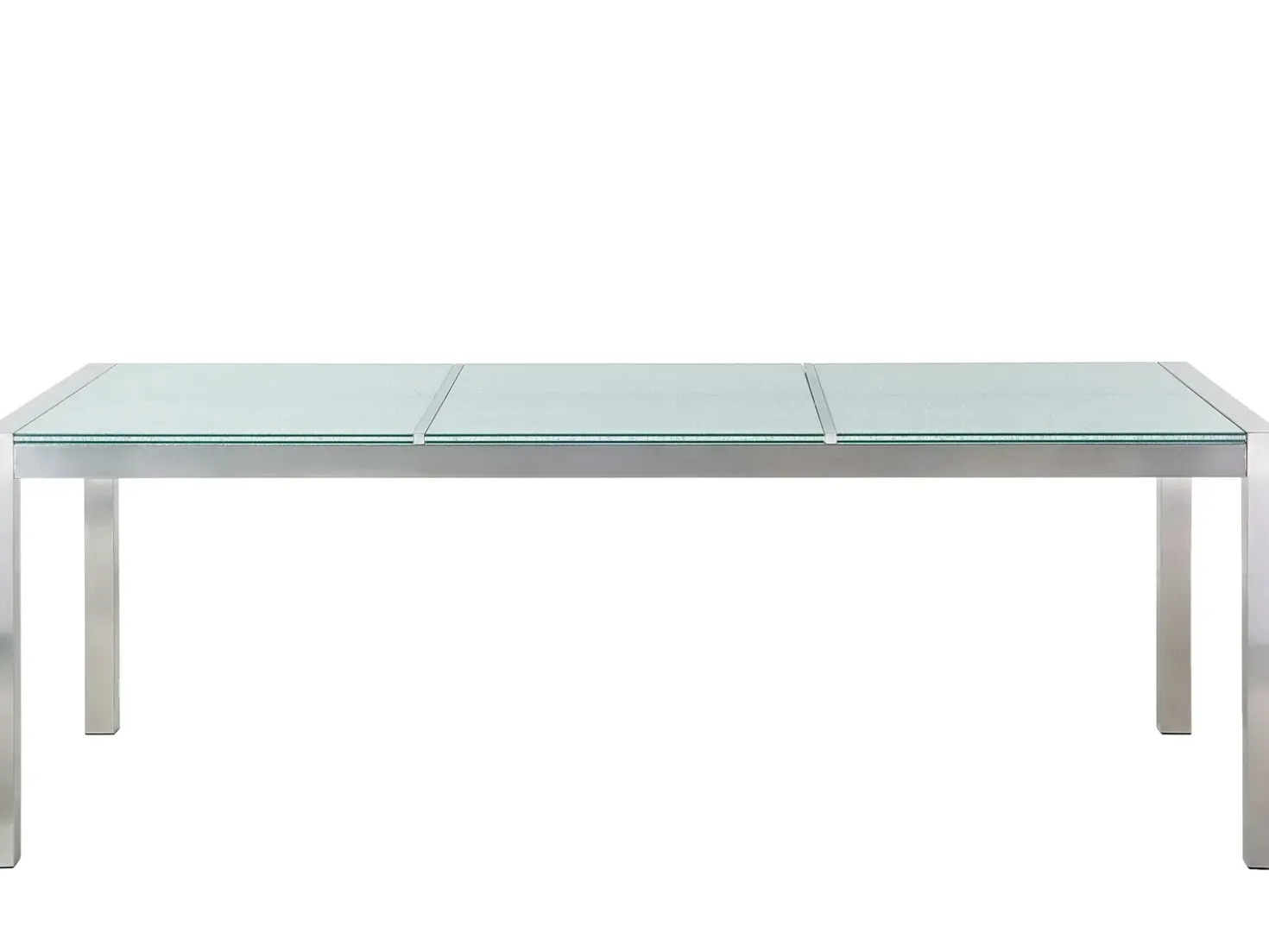Tavolo da pranzo da giardino GROSSETO 220 cm 100 cm Vetro incrinato Trasparente