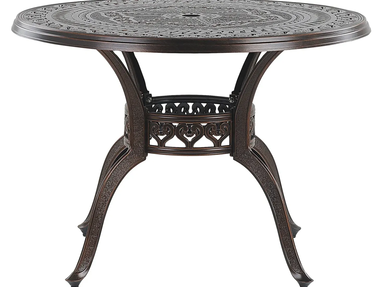 Tavolo da pranzo da giardino SALENTO 102 cm 102 cm Metallo Marrone scuro