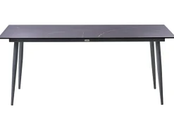 Tavolo da pranzo da giardino TOLENTINO 180 cm 90 cm Effetto marmo Marmo Grigio