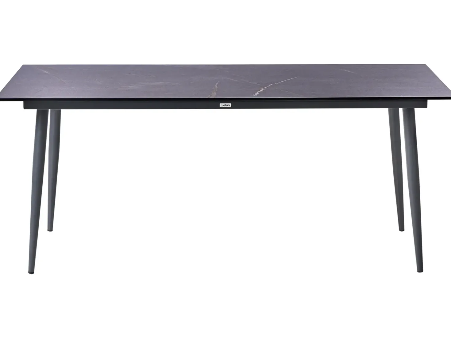 Tavolo da pranzo da giardino TOLENTINO 180 cm 90 cm Effetto marmo Marmo Grigio