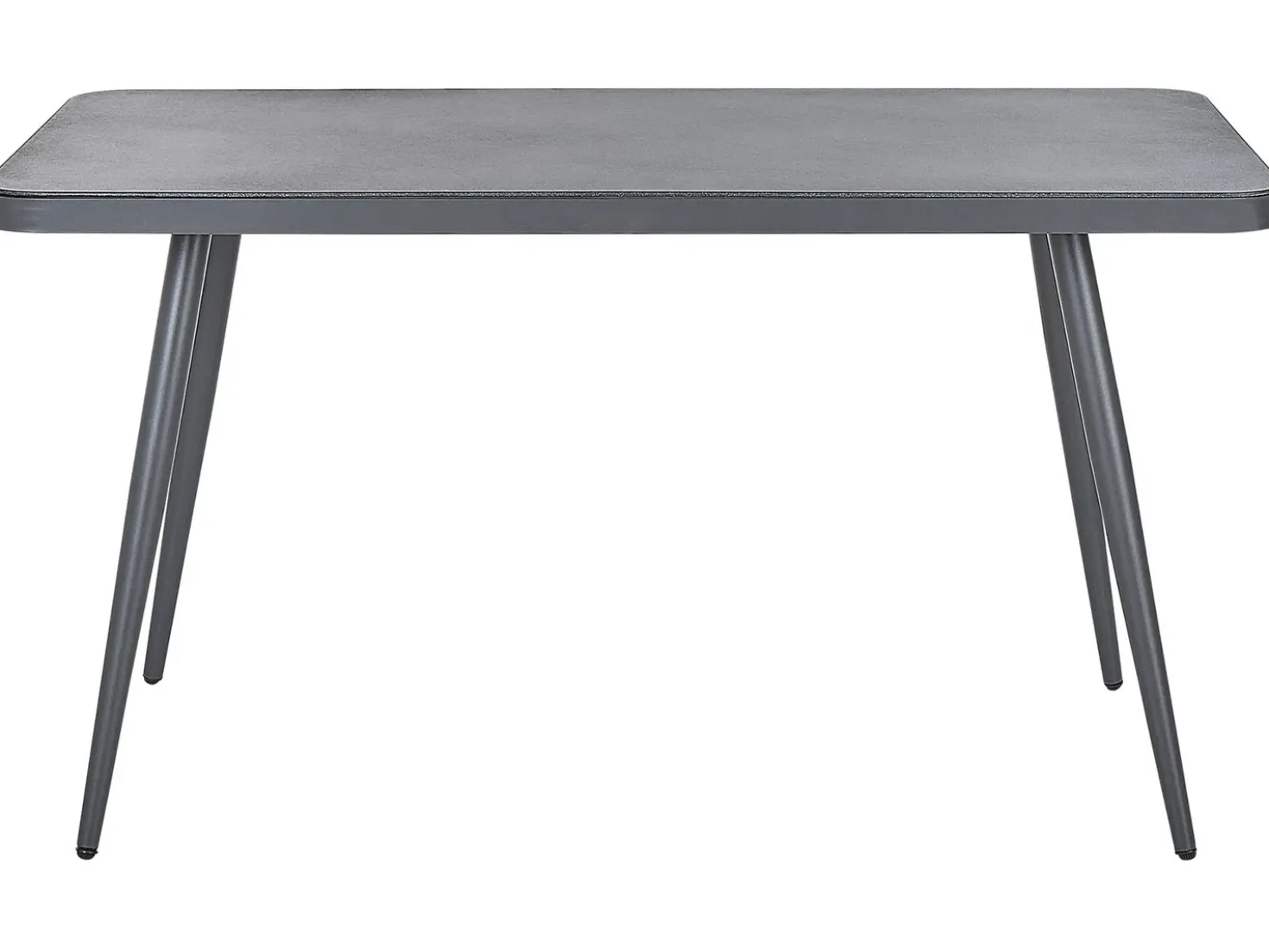 Tavolo da pranzo da giardino LIPARI 140 cm 80 cm Vetro Grigio