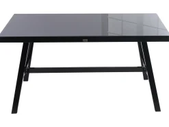 Tavolo da pranzo da giardino CANETTO 150 cm 90 cm Vetro Nero