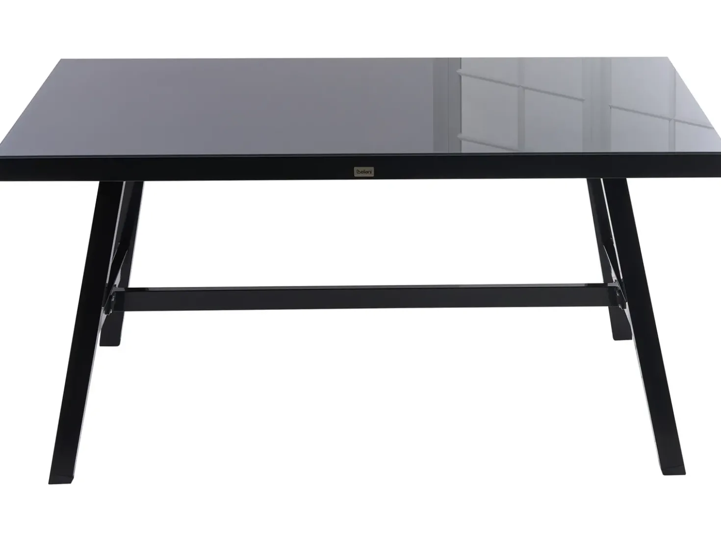 Tavolo da pranzo da giardino CANETTO 150 cm 90 cm Vetro Nero