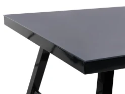 Tavolo da pranzo da giardino CANETTO 150 cm 90 cm Vetro Nero