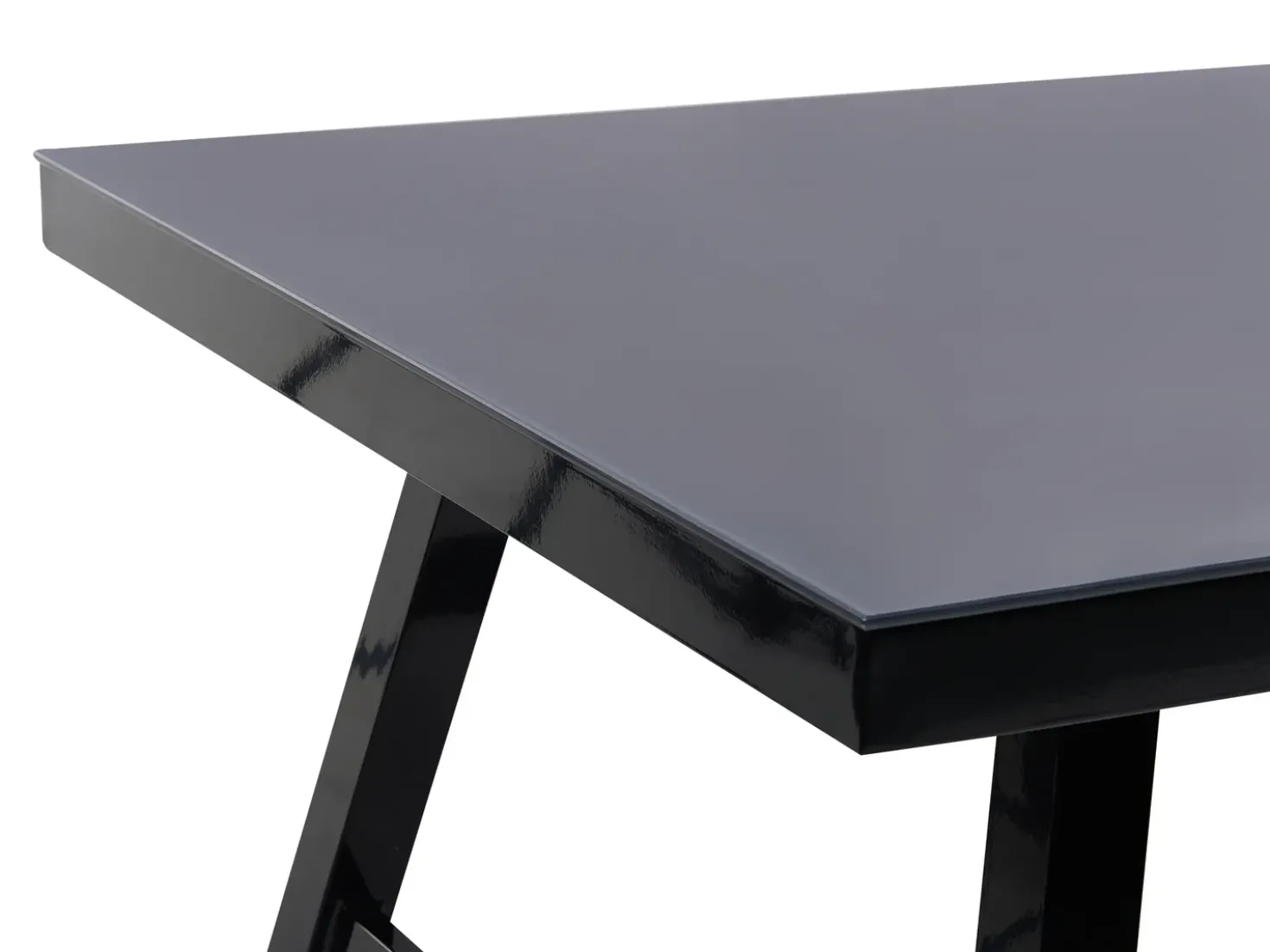 Tavolo da pranzo da giardino CANETTO 150 cm 90 cm Vetro Nero