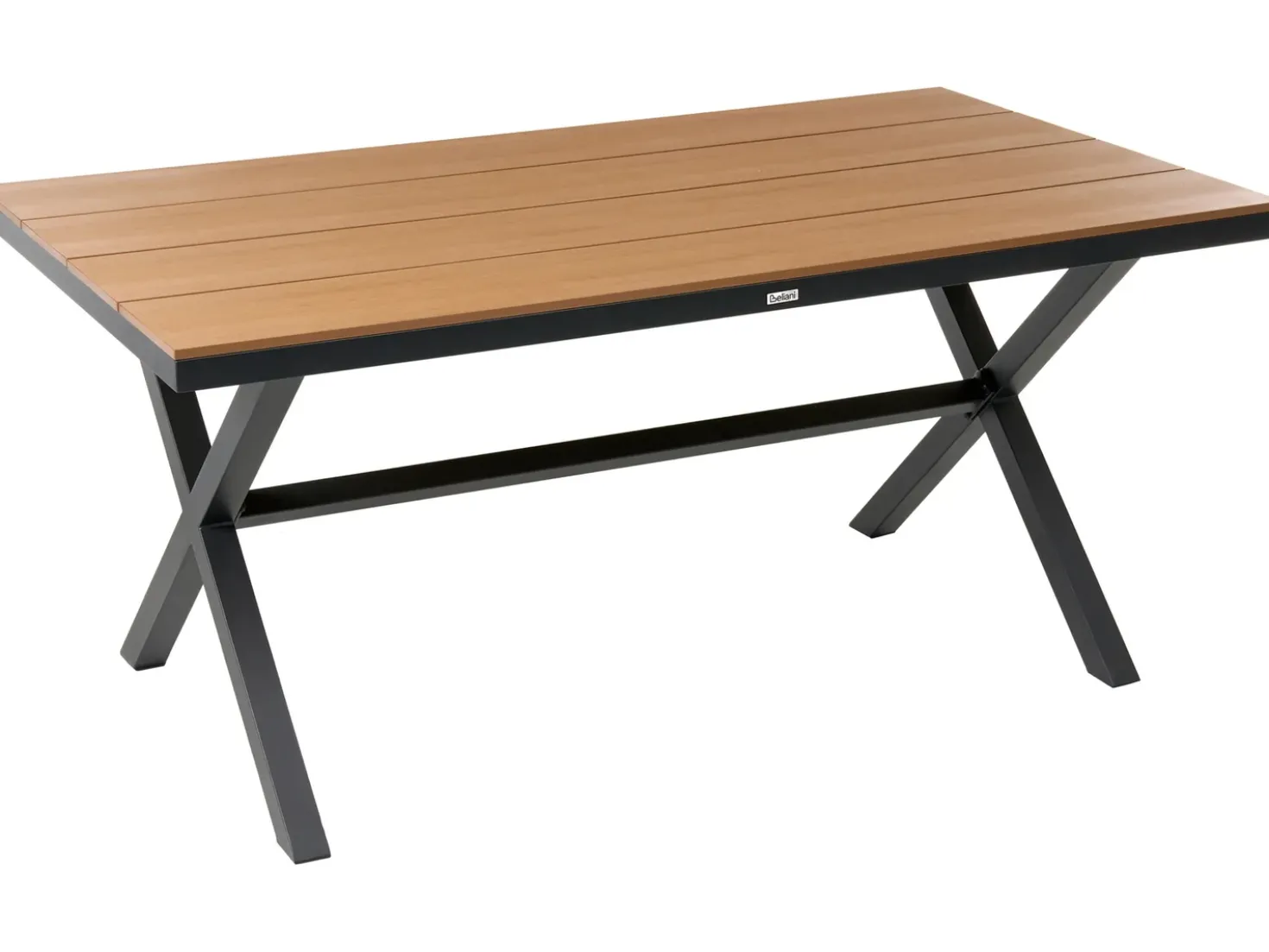 Tavolo da pranzo da giardino TIANO 160 cm 90 cm Metallo Nero