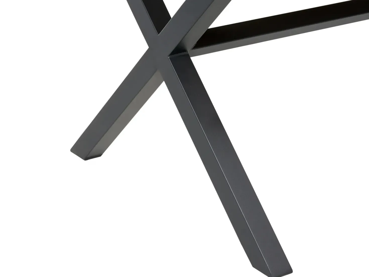 Tavolo da pranzo da giardino TIANO 160 cm 90 cm Metallo Nero