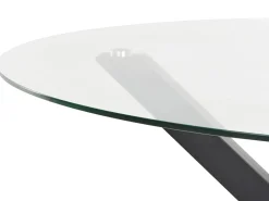 Tavolo da pranzo da giardino MALETTO 120 cm 120 cm Vetro Nero