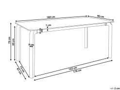Tavolo da pranzo da giardino FELETTO 180 cm 90 cm Pietra Effetto travertino