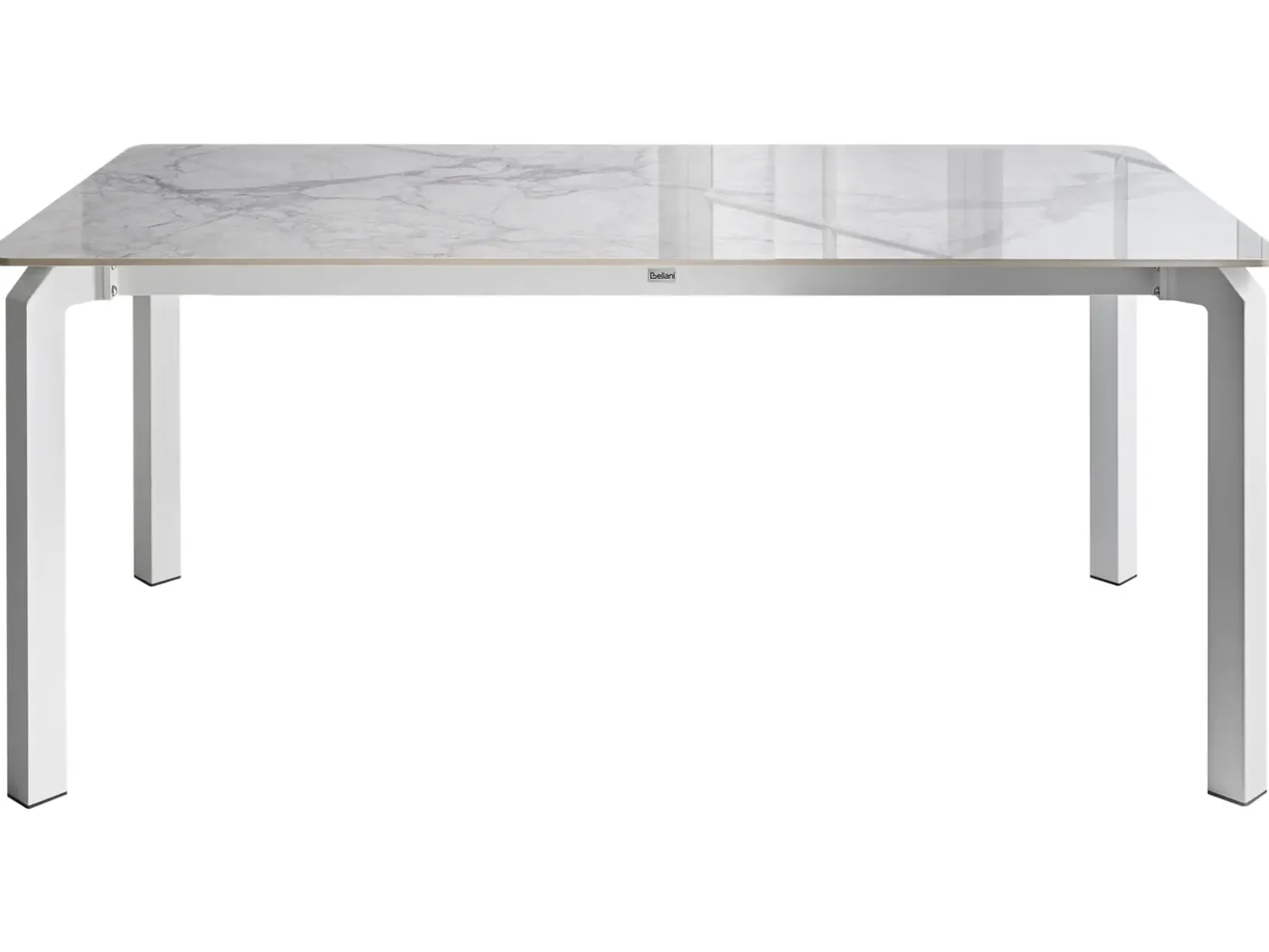Tavolo da pranzo da giardino FELETTO 180 cm 90 cm Pietra Marmo bianco