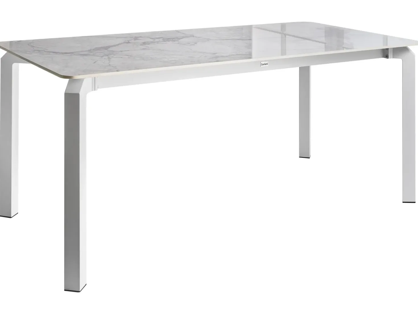 Tavolo da pranzo da giardino FELETTO 180 cm 90 cm Pietra Marmo bianco