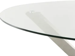 Tavolo da pranzo da giardino MALETTO 120 cm 120 cm Vetro Argento