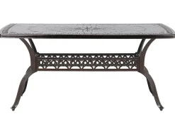 Tavolo da pranzo da giardino LIZZANO 165 cm 102 cm Metallo Marrone scuro