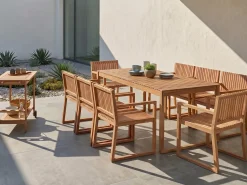 Tavolo da pranzo da giardino SASSARI II 180 cm 90 cm Legno di acacia certificato Marrone chiaro