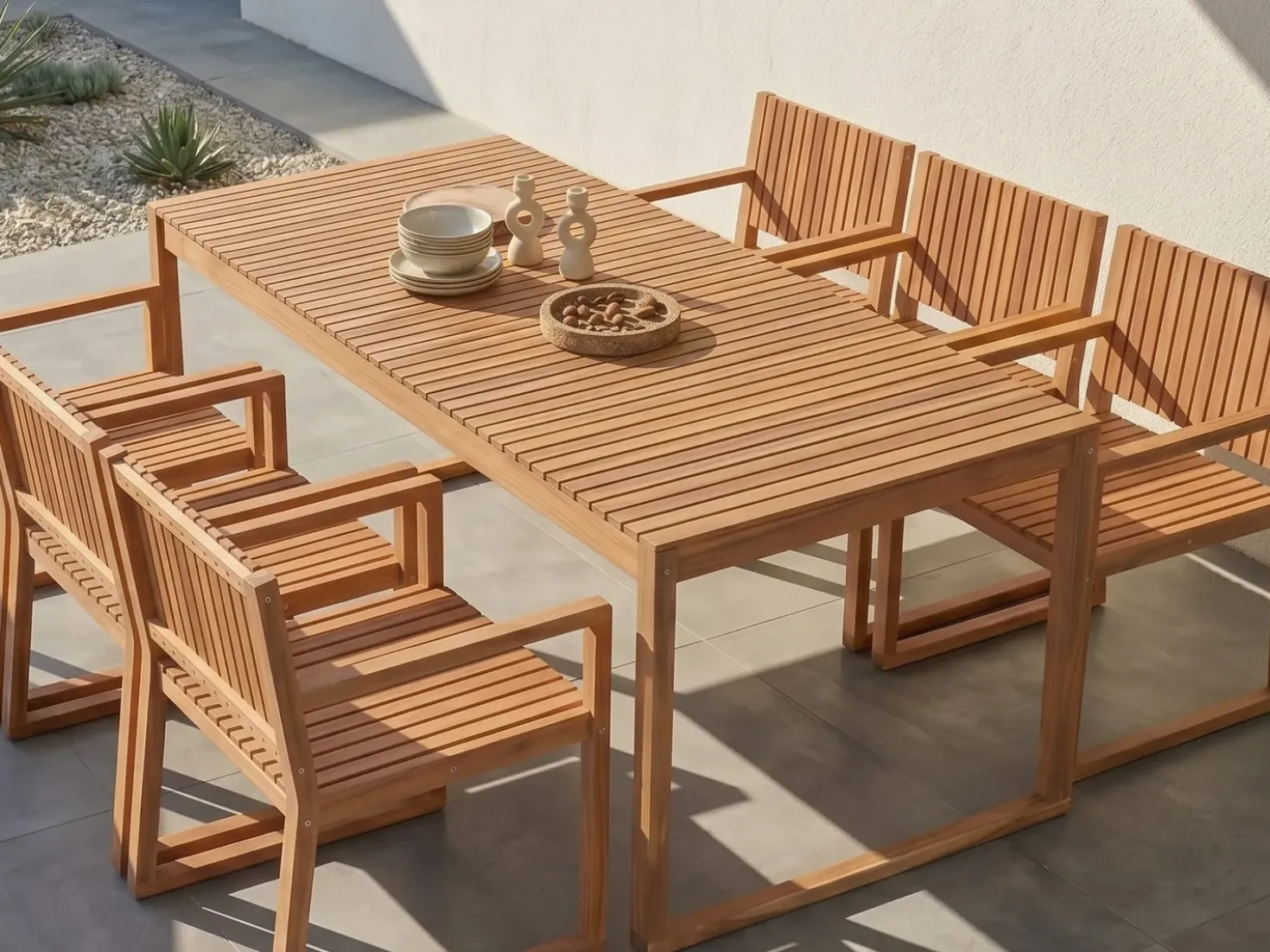 Tavolo da pranzo da giardino SASSARI II 180 cm 90 cm Legno di acacia certificato Marrone chiaro