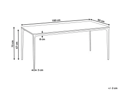 Tavolo da pranzo da giardino SOVARETO 180 cm 90 cm Effetto marmo Marmo bianco
