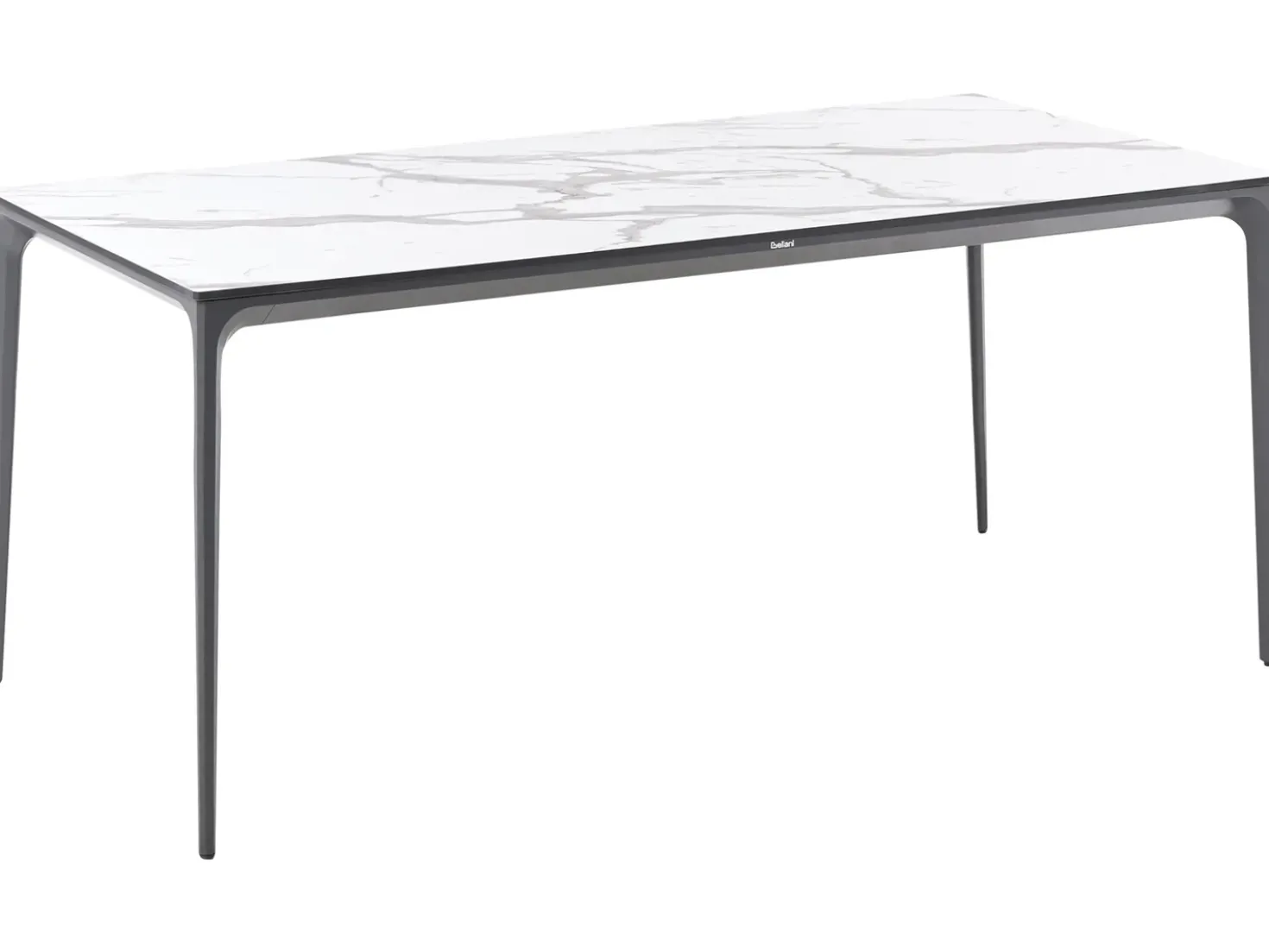 Tavolo da pranzo da giardino SOVARETO 180 cm 90 cm Effetto marmo Marmo bianco
