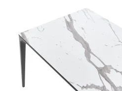 Tavolo da pranzo da giardino SOVARETO 180 cm 90 cm Effetto marmo Marmo bianco