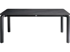 Tavolo da pranzo da giardino FELETTO 180 cm 90 cm Pietra Marmo nero