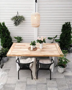 Tavolo da pranzo da giardino SCANIA 170 cm 80 cm Legno d'acacia Bianco