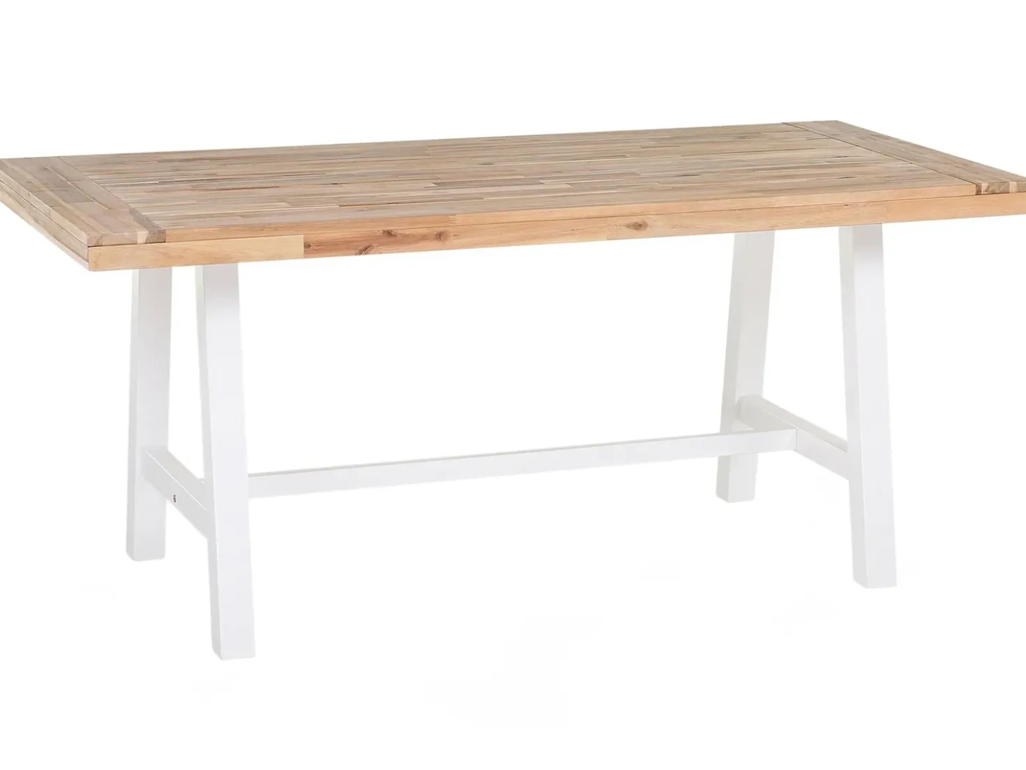 Tavolo da pranzo da giardino SCANIA 170 cm 80 cm Legno d'acacia Bianco