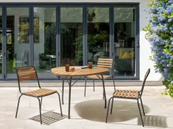 Tavolo da pranzo da giardino VARENNA 106 cm 103 cm Legno d'acacia Marrone