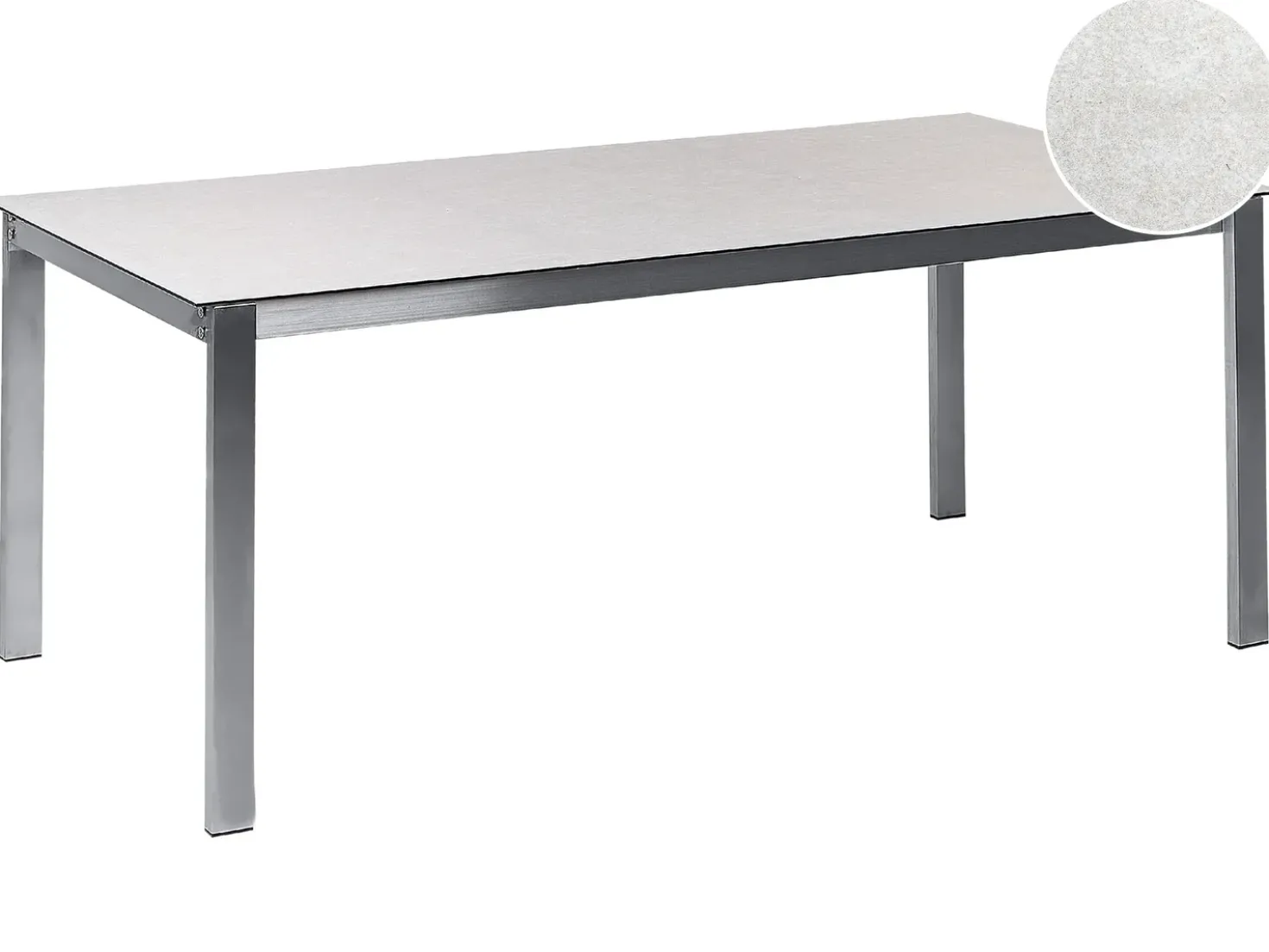 Tavolo da pranzo da giardino COSOLETO 180 cm 90 cm Vetro Bianco