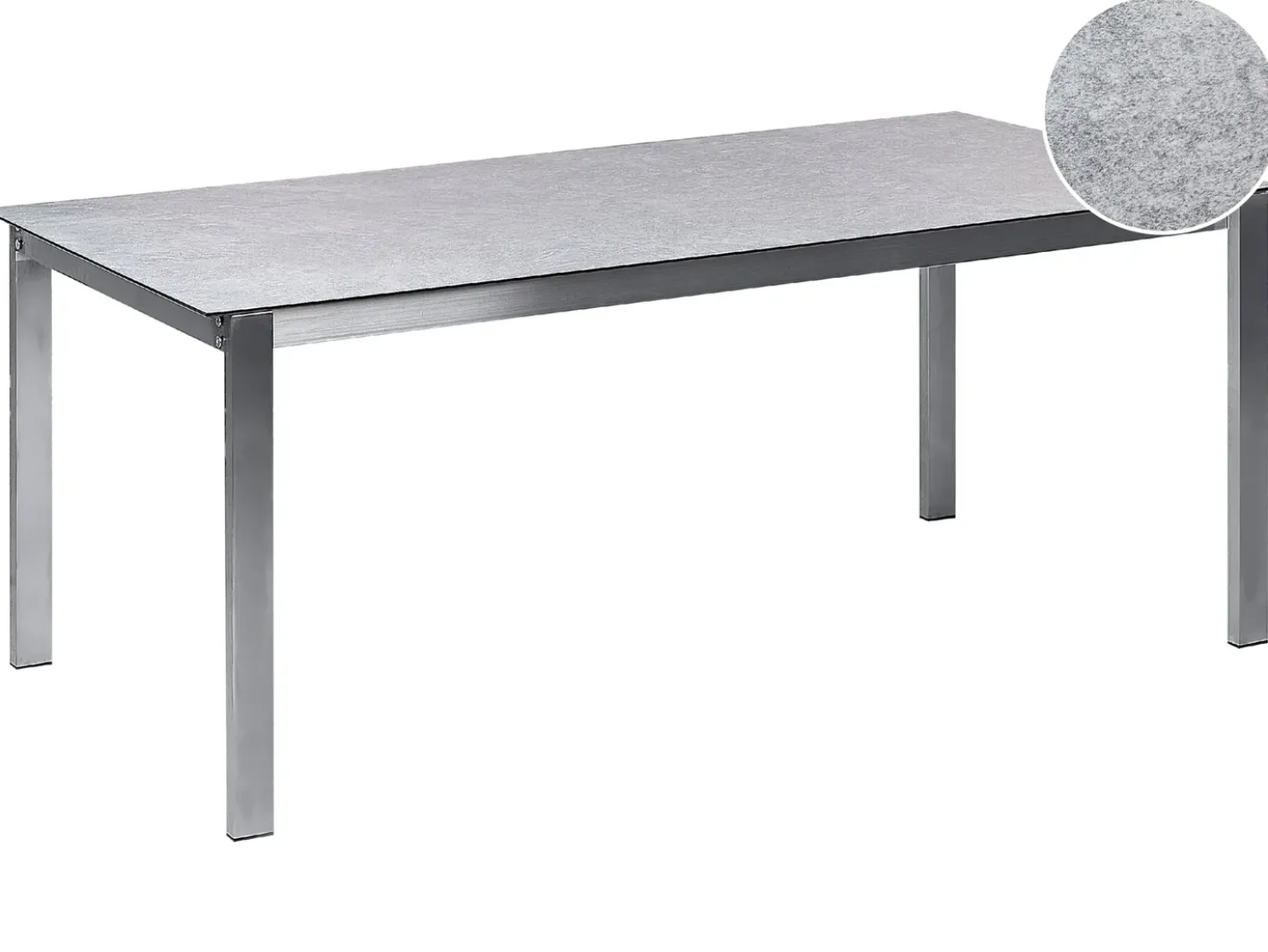 Tavolo da pranzo da giardino COSOLETO 180 cm 90 cm Vetro Grigio