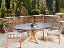 Tavolo da pranzo da giardino ORISTANO 190 cm 100 cm Cemento Grigio