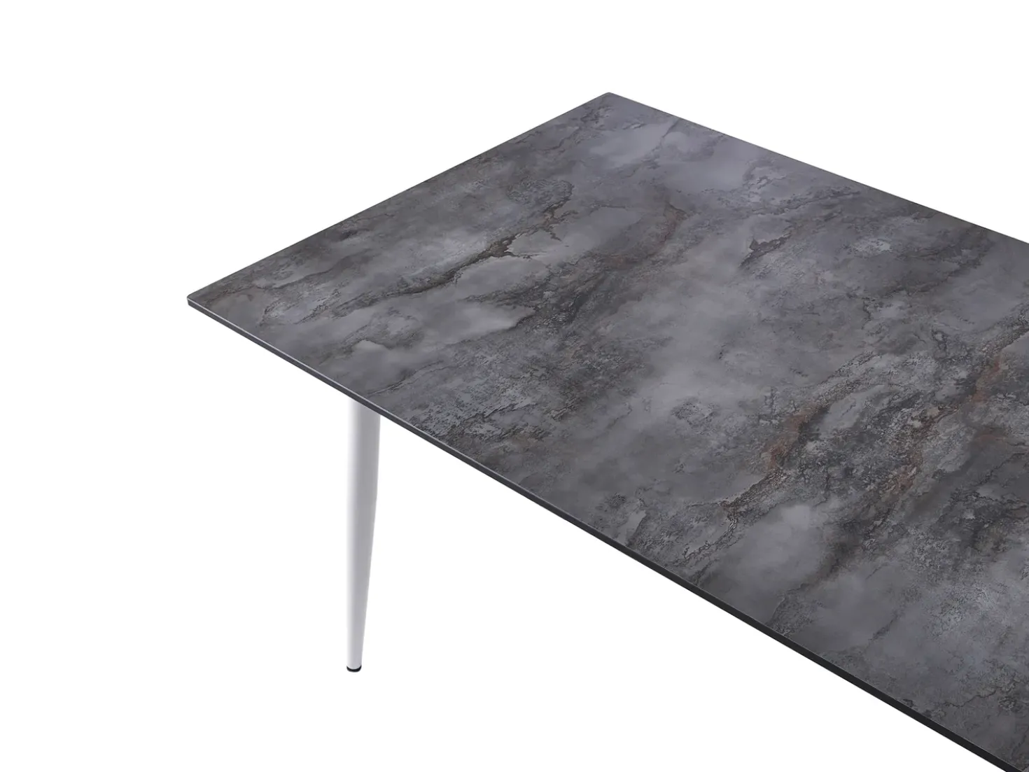 Tavolo da pranzo da giardino TOLENTINO 180 cm 90 cm Effetto pietra Grigio