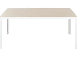 Tavolo da pranzo da giardino CATANIA 160 cm 91 cm Vetro Beige