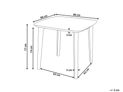 Tavolo da pranzo da giardino SORICO 86 cm 86 cm Beige chiaro