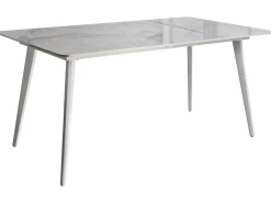 Tavolo da pranzo da giardino RODALLO 160 cm 90 cm Pietra Marmo bianco