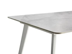 Tavolo da pranzo da giardino RODALLO 160 cm 90 cm Pietra Marmo bianco
