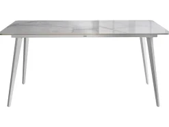 Tavolo da pranzo da giardino RODALLO 160 cm 90 cm Pietra Marmo bianco