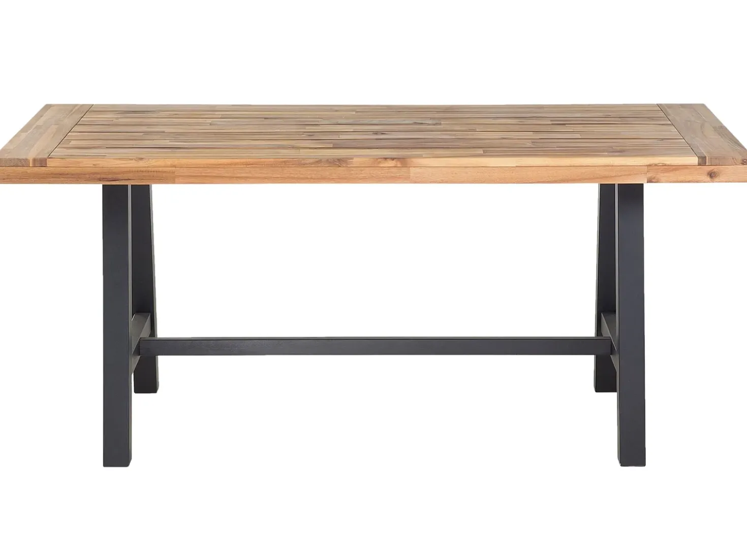 Tavolo da pranzo da giardino SCANIA 170 cm 80 cm Legno d'acacia Nero