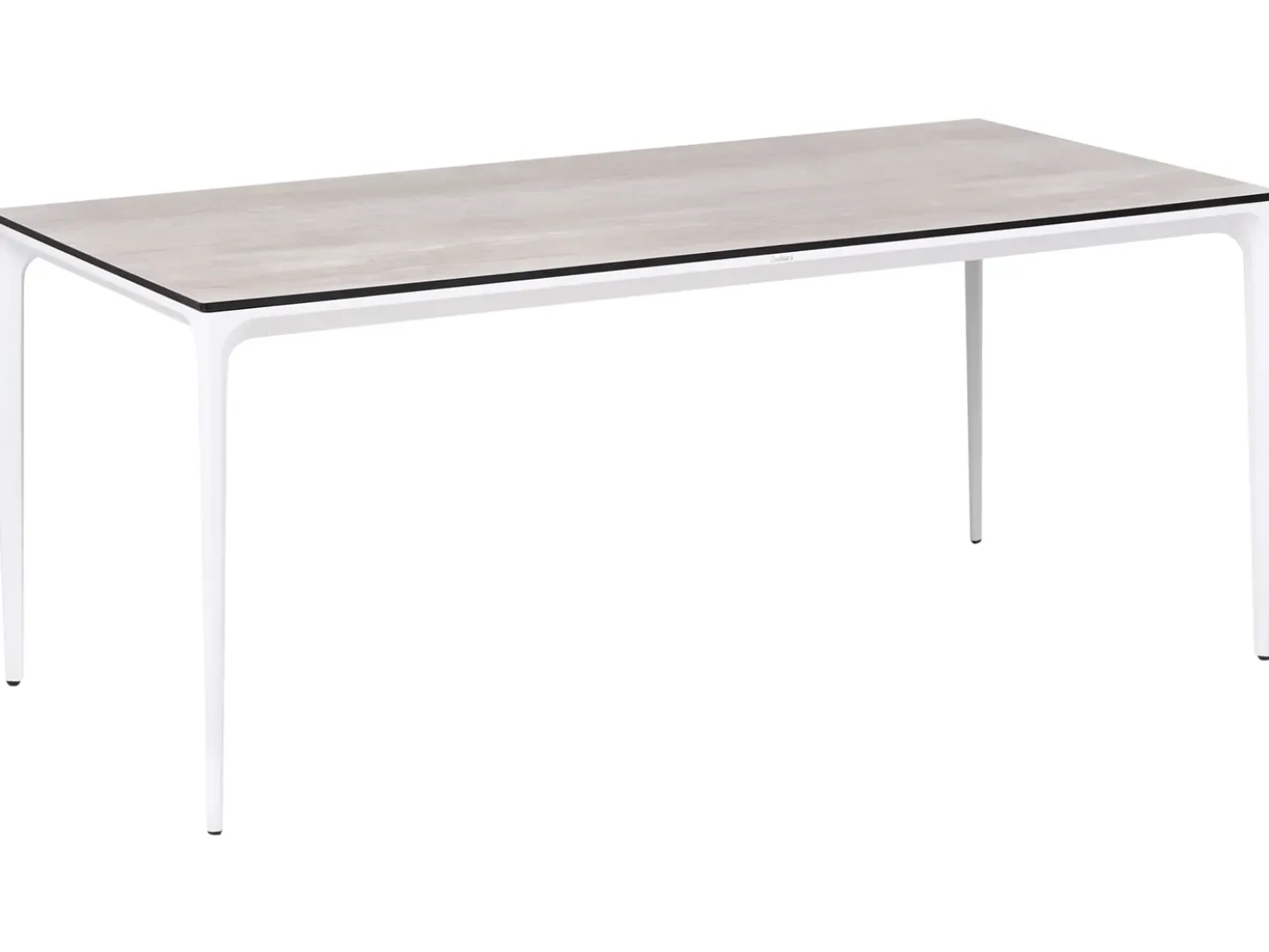 Tavolo da pranzo da giardino SOVARETO 180 cm 90 cm Simil legno Grigio chiaro