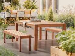 Tavolo da pranzo da giardino MONSANO 190 cm 105 cm Legno d'eucalipto Marrone