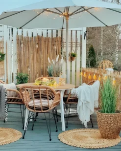 Tavolo da pranzo da giardino CAVOLI 105 cm 105 cm Marrone