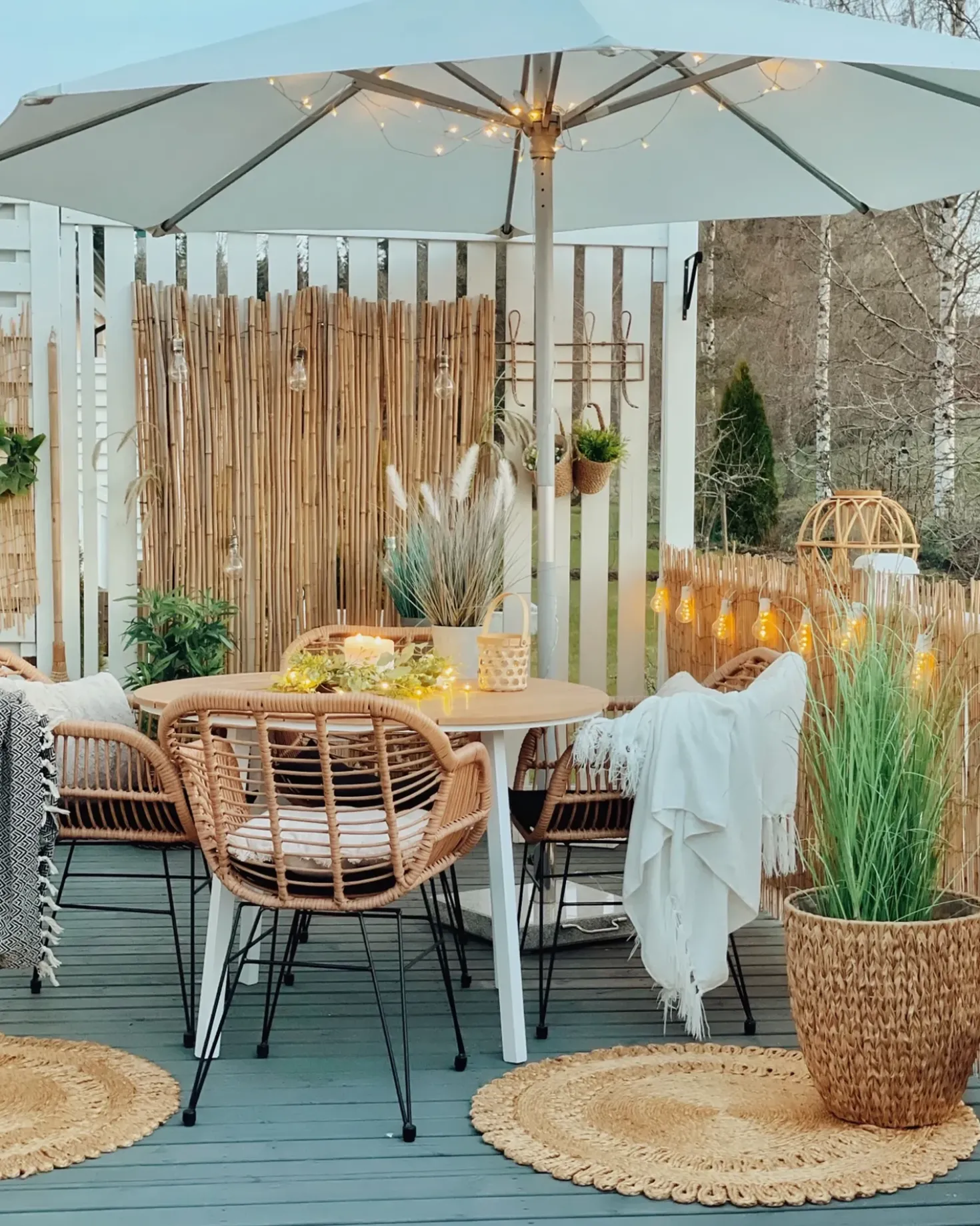 Tavolo da pranzo da giardino CAVOLI 105 cm 105 cm Marrone