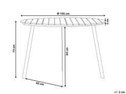 Tavolo da pranzo da giardino CAVOLI 105 cm 105 cm Marrone