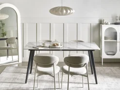 Tavolo da pranzo da giardino RODALLO 160 cm 90 cm Pietra Marmo Grigio