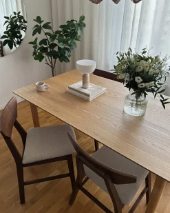 Tavolo da pranzo DELMAS Frassino chiaro 160 cm 90 cm